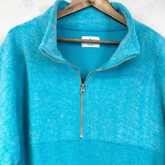 Soft Serve Womens 1/4 Zip Pullover Sweater Size XLarge Sweatshirt Cloud Cotton - Picture 2 of 11
